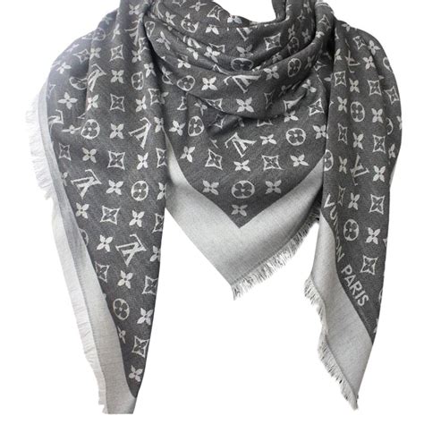 lv black monogram scarf|louis vuitton logo scarf.